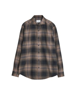 Eton Plaid check flannel lange mouw overhemden 100015755