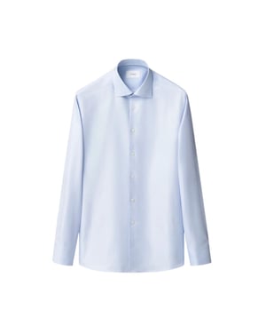 Eton Herringbone signature twill lange mouw overhemden 100015800