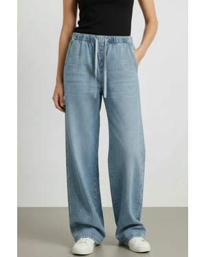 Elasticated Pull On Wide Leg Jeans