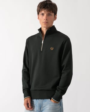 Regular Fit Long Sleeve Logo Detail Sweatshirt in Dark Grey