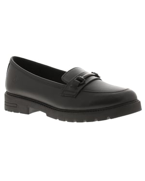 Hush Puppies Girls School Shoes Hazel Leather black