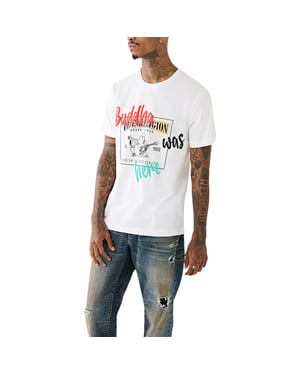 True Religion 108017 Mens T Shirts Crew Neck Short Sleeve Summer Soft Cotton Tee