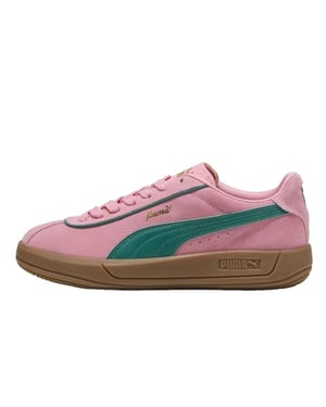 Puma Klassika leren lage sneakers voor dames (Groen/roze)
