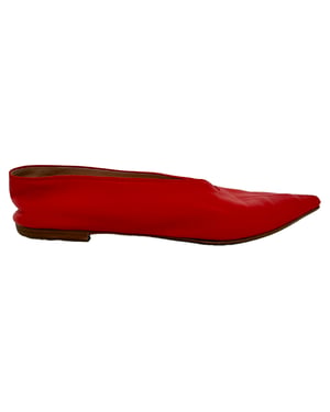 Celine ballerina's met spitse neus in rood leer