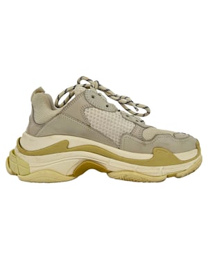 Balenciaga Triple S Sneakers in Cream Nylon