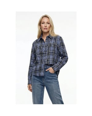 Maicazz Vaudin blouse blue check