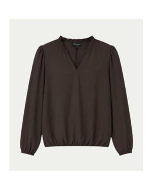 Elvira Collections Blouse ava dark coffee