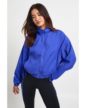 Tie Side Funnel Neck Lightweight Jacket