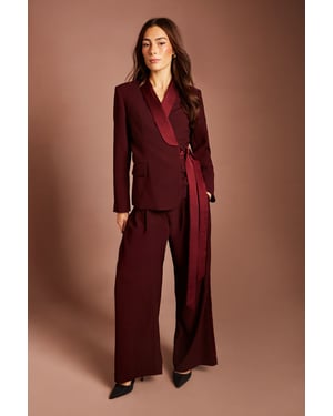 Satin Trim Detail Trouser