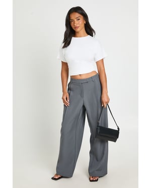 Petite Boohoo Basics Tailored Wide Leg Trouser