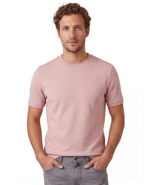 BOSS Black T-shirt roze gemêleerd normale fit