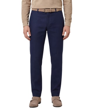 Gardeur pantalon Trevi-3 blauw tapered fit effen