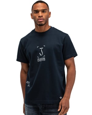 shirt donkerblauw Butcher of blue effen katoen