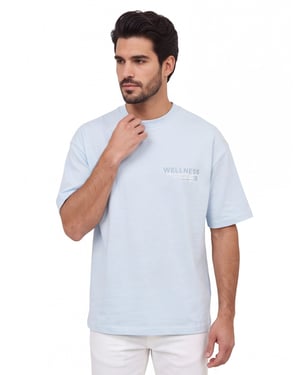 T-shirt Jack & Jones Plus Size lichtblauw backprint