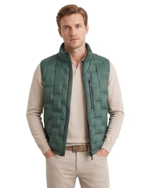 Bodywarmer groen Casa Moda gestructureerd