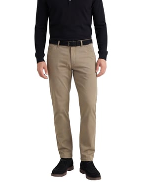 Meyer 5-pocket Pantalon katoen bruin katoen