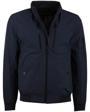 Navy jas softshell Casa Moda kort polyester dubbele borstzak