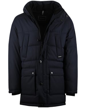 Winterjas Pierre Cardin donkerblauw normale fit met capuchon