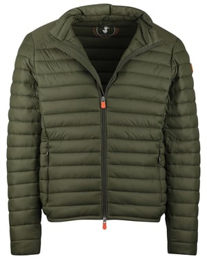 Donkergroen zomerjas Save the Duck gewatteerd nylon