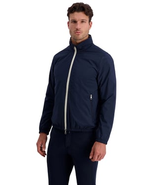 Navy zomerjas Pierre Cardin met afneembare capuchon