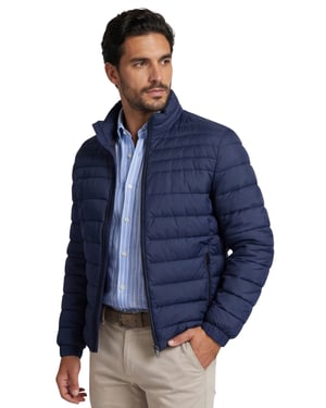 Gewatteerde BOSS Orange Oden2 jas donkerblauw