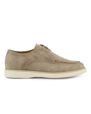 Veterschoenen Giorgio suede leer beige