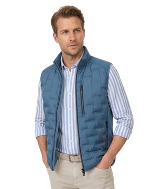 Blauw bodywarmer Casa Moda patroon