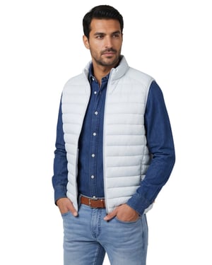 Ijsblauwe gewatteerde bodywarmer Save The Duck