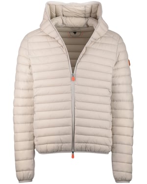 Creme zomerjas Save the Duck gewatteerd nylon capuchon