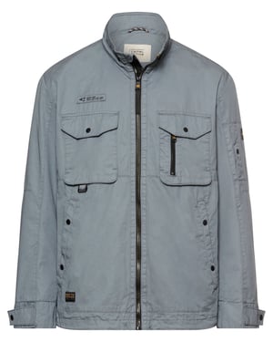 Blauwe parka jas met borstzakken Camel active