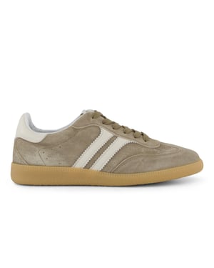 Sneakers Giorgio leer rubber khaki