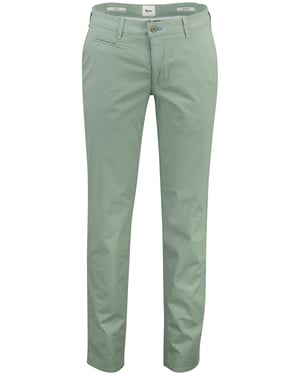 pantalon Brax Fabio groen flatfront normale fit
