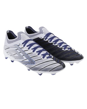 Umbro Heren Velocita Elixir Pro Stevige Grond Voetbalschoenen (Wit/Zwart/Royaalblauw)