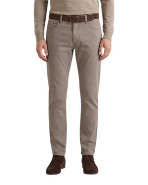 Brax Pantalon 5-p bruin katoen effen