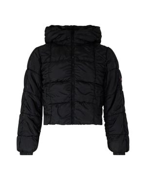 Diesel Dames/Dames Korte Pufferjas met Capuchon (Kaviaar)