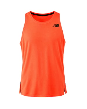 New Balance Q Speed Singlet Mens Orange Vest