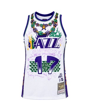 Mitchell & Ness NBA Young Money x New Orleans Jazz Mens White Vest