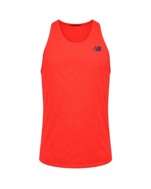 New Balance Q Speed Singlet Mens Red Vest