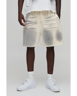 Regular Fit Spray Washed Jersey Short