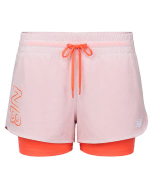 New Balance 2in1 Impact Run Womens White Shorts