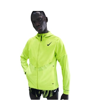 Nike Heren Storm-FIT Hooded Hardloopjack (Volt/Zwart)
