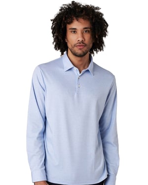 Poloshirt Desoto lichtblauw katoen
