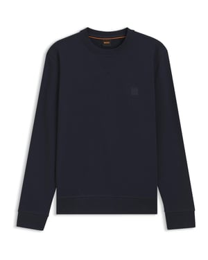Boss Heren Westart Premium Katoenen Sweatshirt met Crew Hals (Donkerblauw)