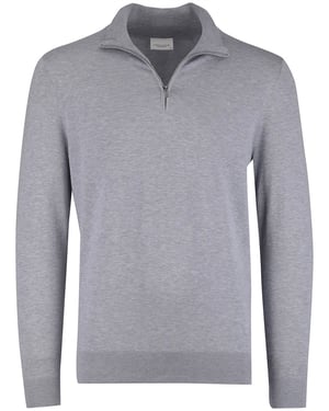 Half zip pullover grijs Profuomo tencel