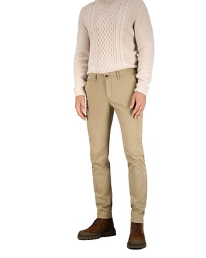 Gardeur pantalon Seven camel ton katoen