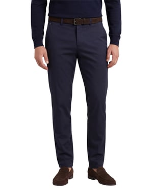 Gardeur Pantalon Tonic donkerblauw katoen chino