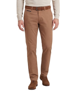 Gardeur BENNY-3 broek roestbruin effen katoen