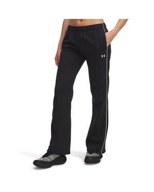 Under Armour Rival-joggingbroek met zijstrepen en uitlopende pijpen voor dames (Zwart gemêleerd)