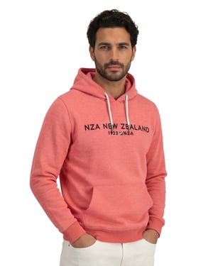hoodie New Zealand roze normale fit tekst touwtjes