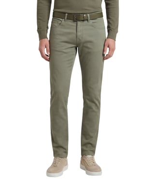 Pierre Cardin Pantalon 5-p groen katoen Lyon Tapered fit